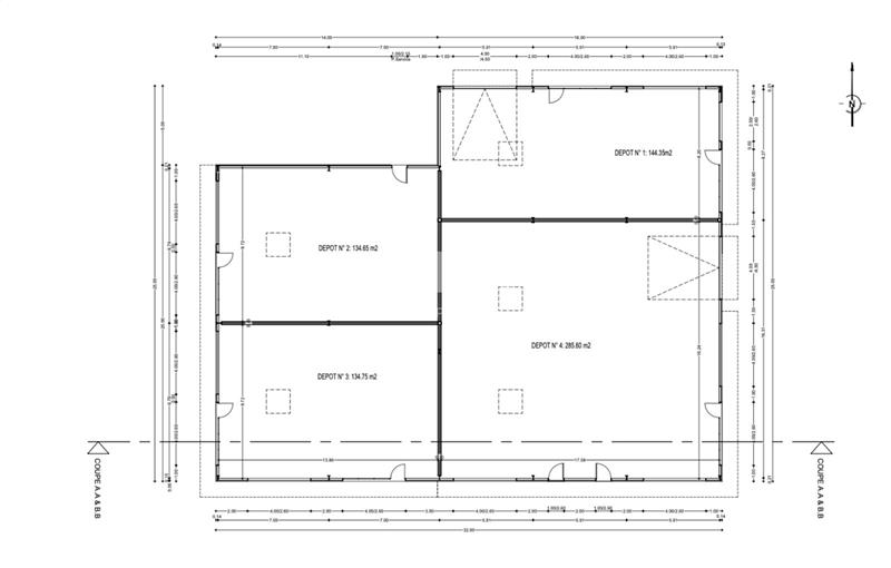 Location de local commercial de 555 m² à La Côte-Saint-André - 38260 plan - 1