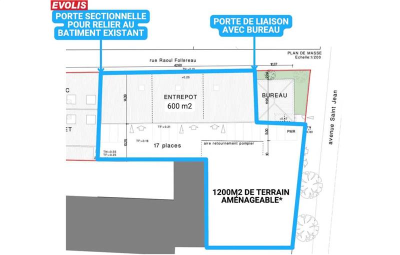 Location de local commercial de 700 m² à Le Pontet - 84130 plan - 1