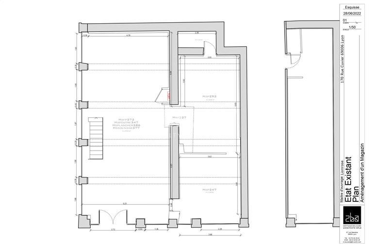 Location de local commercial de 128 m² à Lyon 6 - 69006 plan - 1