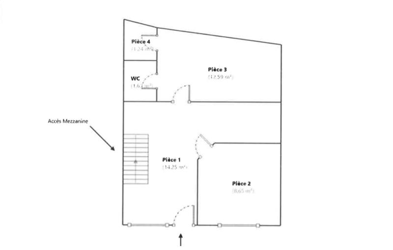 Location de local commercial de 54 m² à Lyon 9 - 69009 plan - 1