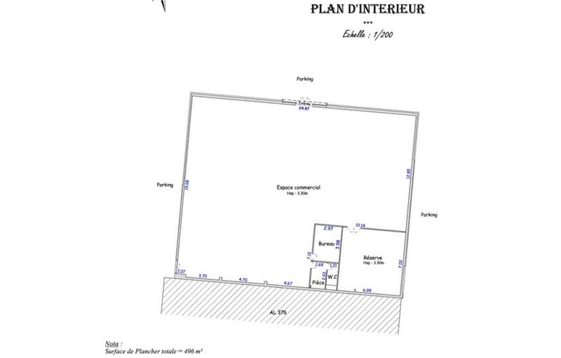 Location de local commercial de 496 m² à Marsac-sur-l'Isle - 24430 plan - 1