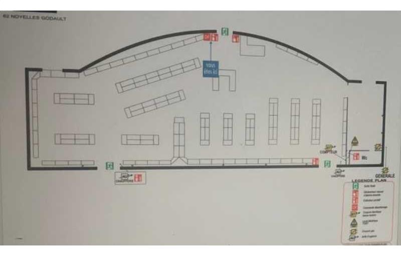 Location de local commercial de 500 m² à Noyelles-Godault - 62950 plan - 1