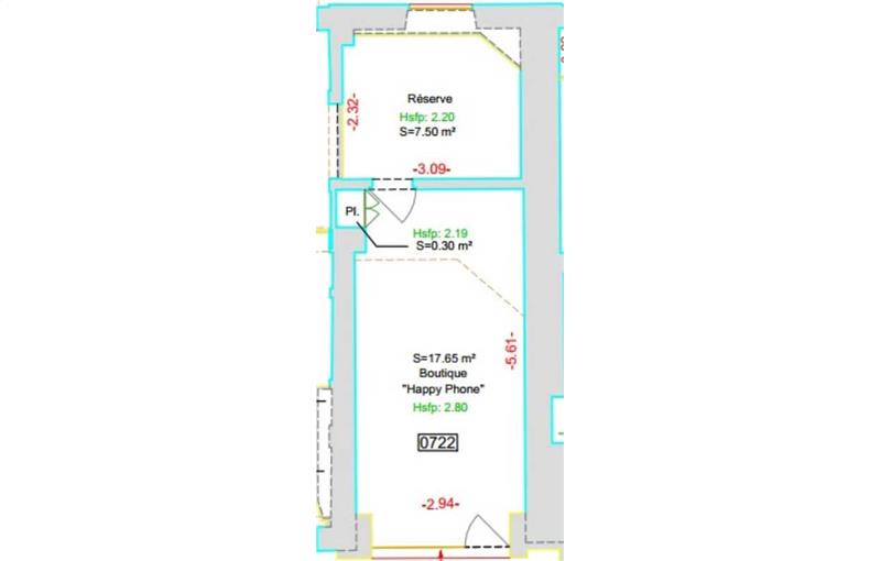 Location de local commercial de 26 m² à Paris 11 - 75011 plan - 1