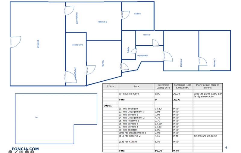 Location de local commercial de 116 m² à Paris 12 - 75012 plan - 1