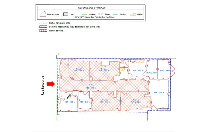 Location de local commercial de 152 m² à Paris 15 - 75015 plan - 1