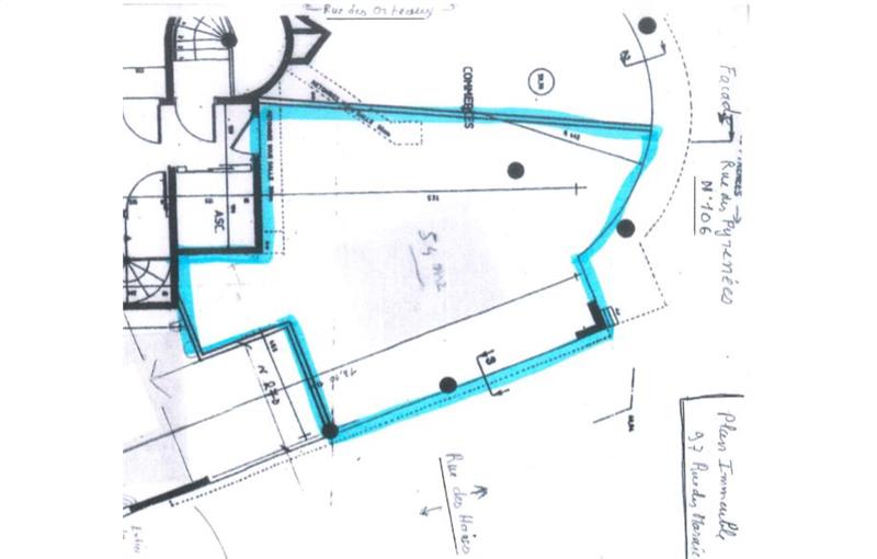 Location de local commercial de 55 m² à Paris 20 - 75020 plan - 1