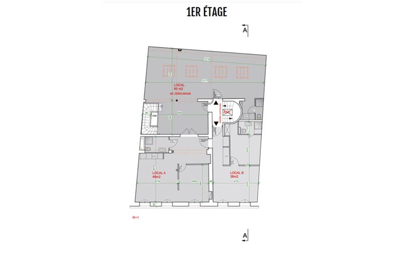 Location de local commercial de 213 m² à Paris 3 - 75003 plan - 1