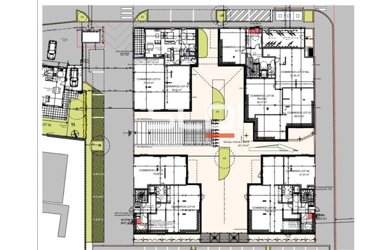 Location de local commercial de 388 m² à Pusignan - 69330 plan - 1