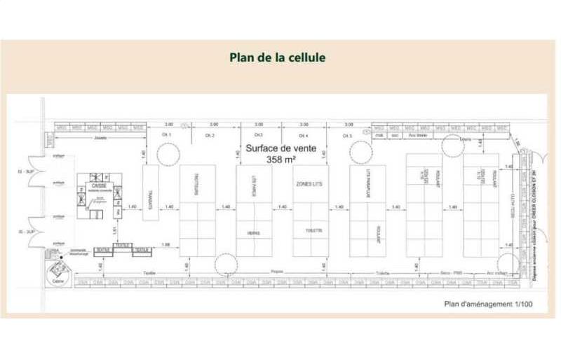 Location de local commercial de 432 m² à Soissons - 02200 plan - 1