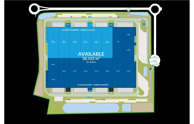 Location d'entrepôt de 31 461 m² à Ablaincourt-Pressoir - 80320 plan - 1