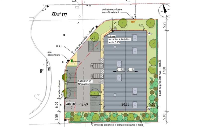 Location d'entrepôt de 850 m² à Baisieux - 59780 plan - 1