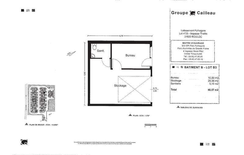 Location d'entrepôt de 40 m² à Bouloc - 31620 plan - 1