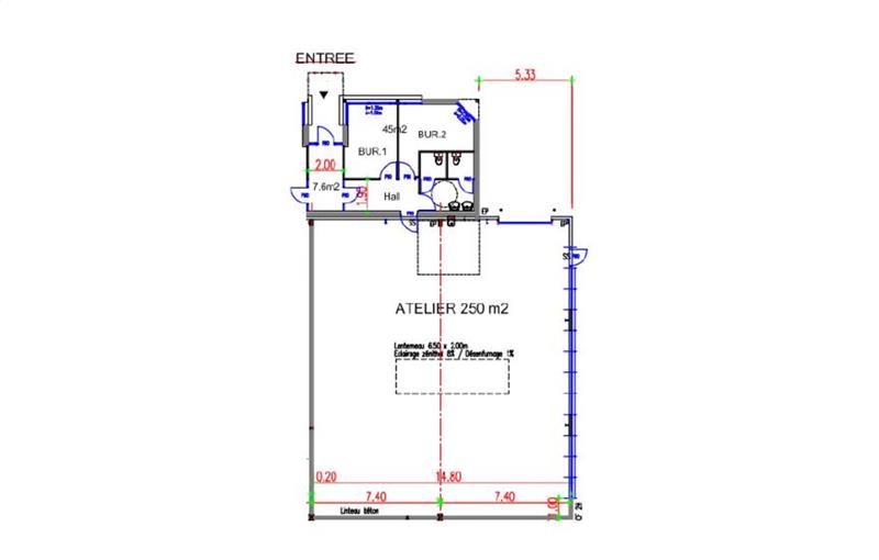 Location d'entrepôt de 292 m² à Calais - 62100 plan - 1