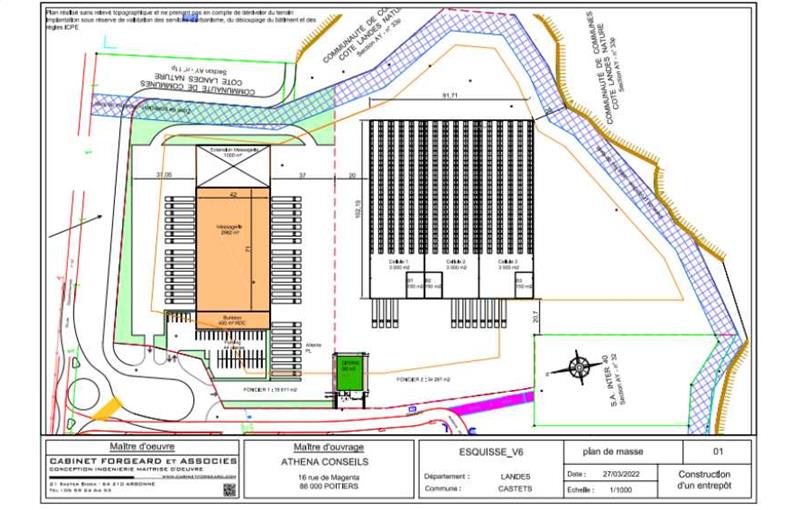 Location d'entrepôt de 9 450 m² à Castets - 40260 plan - 1