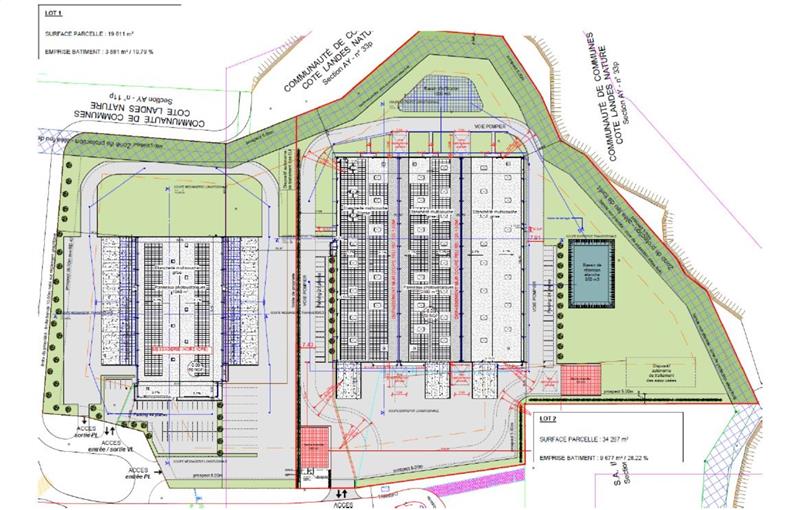 Location d'entrepôt de 3 881 m² à Castets - 40260 plan - 1