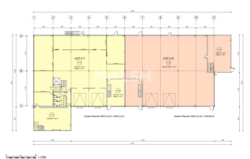 Location d'entrepôt de 870 m² à Chaponnay - 69970 plan - 1