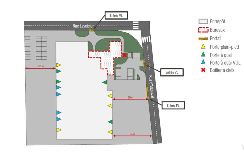 Location d'entrepôt de 4 856 m² à Chassieu - 69680 plan - 1