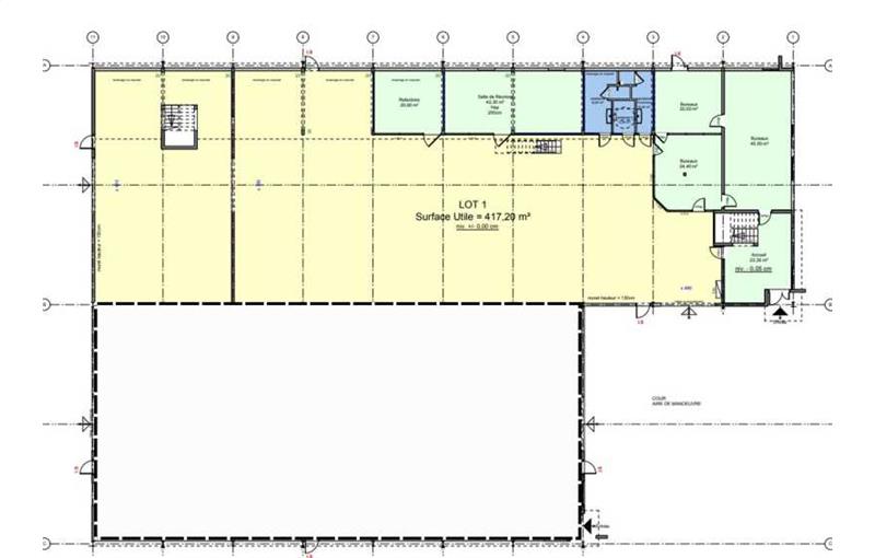 Location d'entrepôt de 842 m² à Chassieu - 69680 plan - 1