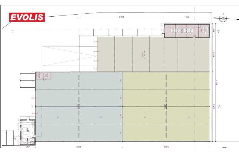 Location d'entrepôt de 2 037 m² à Châteaurenard - 13160 plan - 1