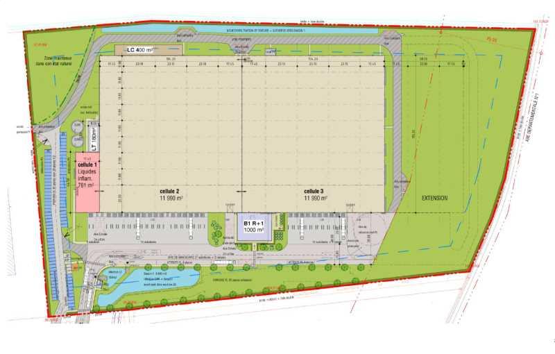 Location d'entrepôt de 26 321 m² à Cherré - 72400 plan - 1