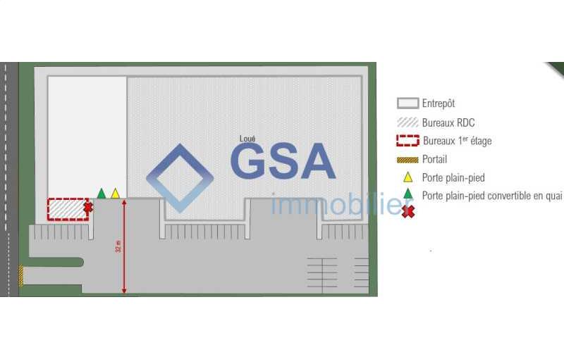 Location d'entrepôt de 1 331 m² à Chilly-Mazarin - 91380 plan - 1