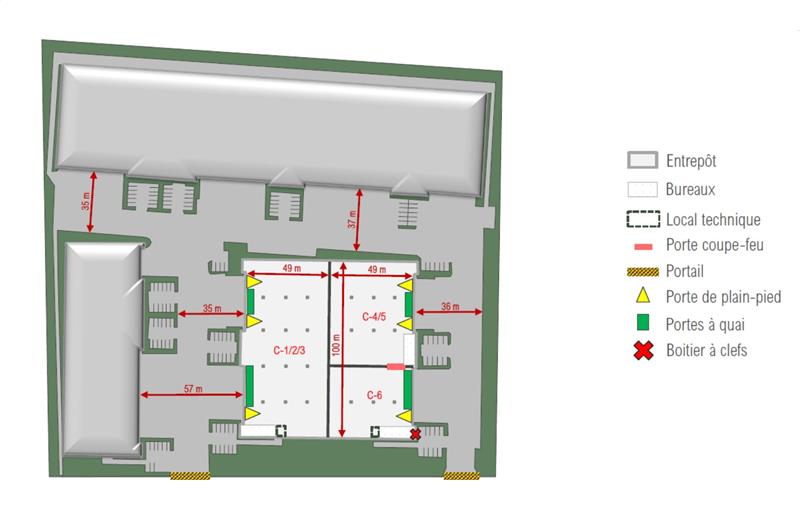 Location d'entrepôt de 10 135 m² à Corbas - 69960 plan - 1