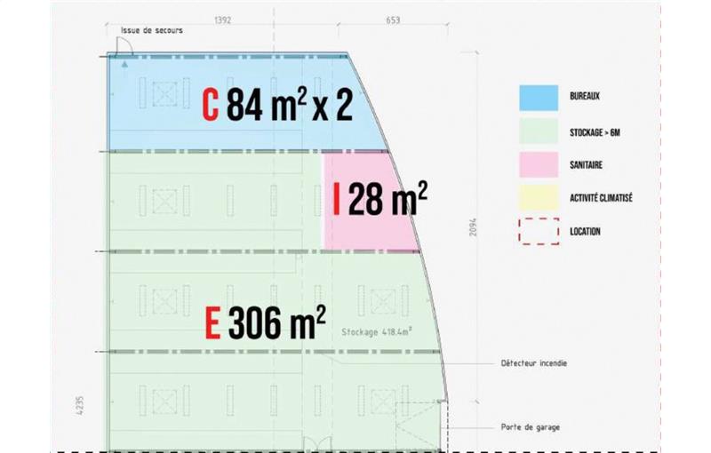 Location d'entrepôt de 502 m² à Cysoing - 59830 plan - 1