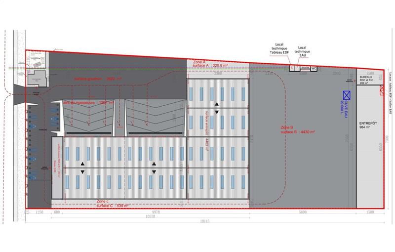 Location d'entrepôt de 2 200 m² à Dammartin-en-Goële - 77230 plan - 1