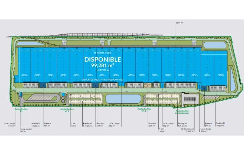 Location d'entrepôt de 24 745 m² à Denain - 59220 plan - 1