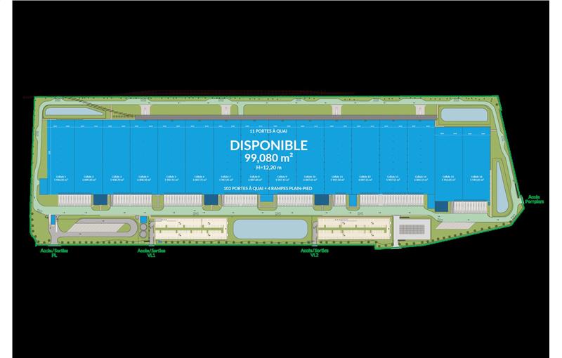 Location d'entrepôt de 25 479 m² à Denain - 59220 plan - 1