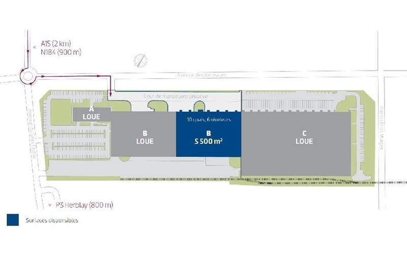 Location d'entrepôt de 13 802 m² à Éragny - 95610 plan - 1