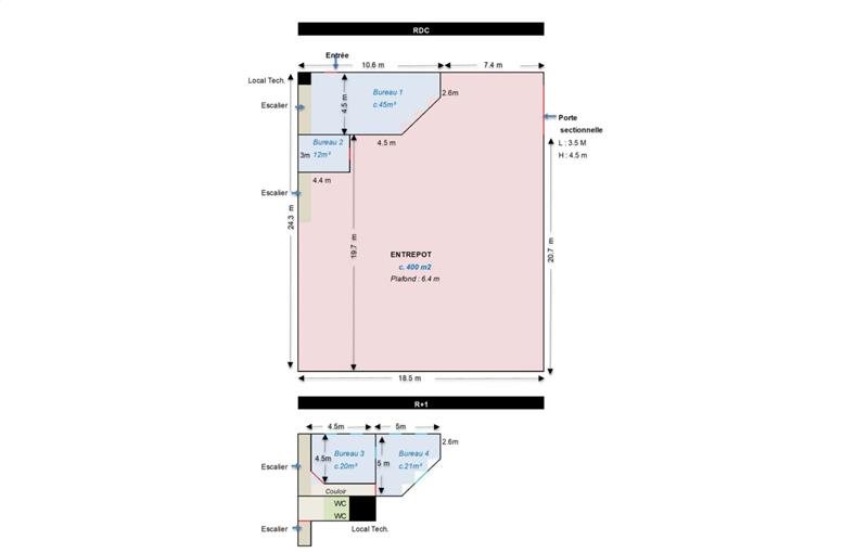 Location d'entrepôt de 830 m² à Fretin - 59273 plan - 1