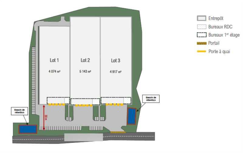 Location d'entrepôt de 14 134 m² à Garges-lès-Gonesse - 95140 plan - 1