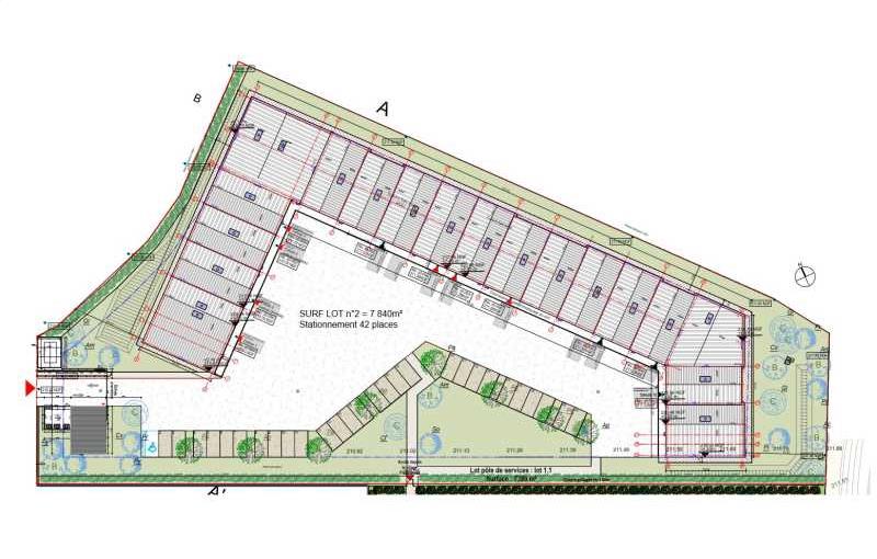 Location d'entrepôt de 332 m² à Genas - 69740 plan - 1