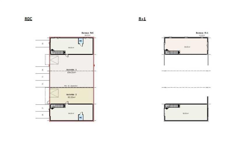 Location d'entrepôt de 822 m² à Gleizé - 69400 plan - 1