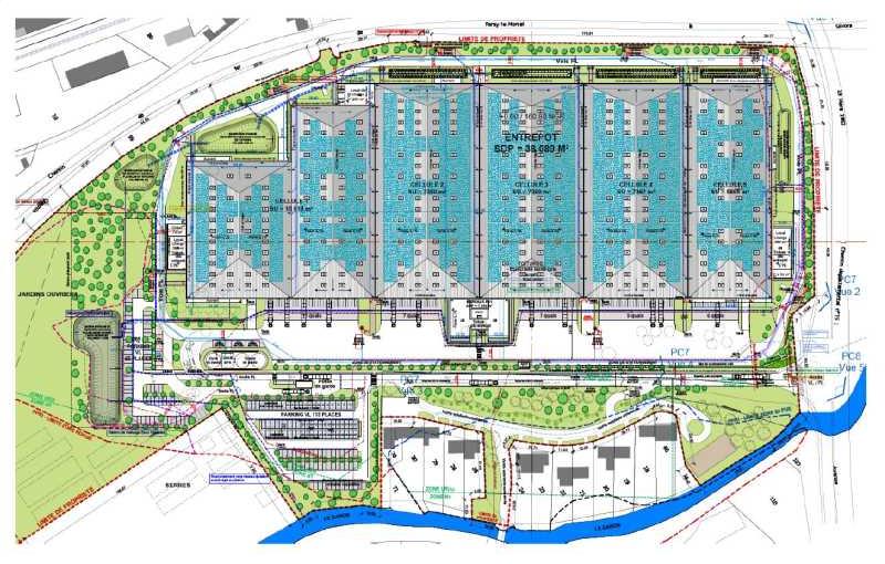 Location d'entrepôt de 40 059 m² à Grigny - 69520 plan - 1