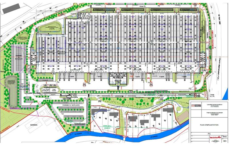 Location d'entrepôt de 40 163 m² à Grigny - 69520 plan - 1