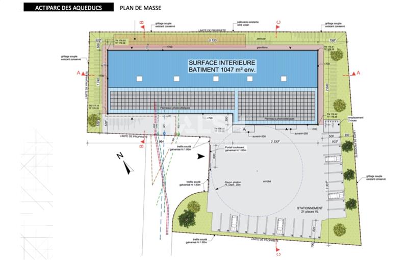 Location d'entrepôt de 1 247 m² à Guéreins - 01090 plan - 1