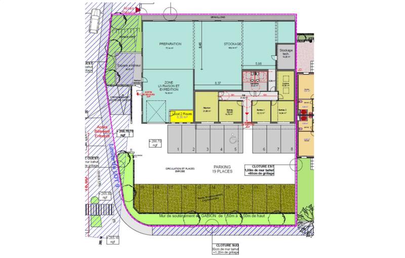 Location d'entrepôt de 460 m² à La Bouilladisse - 13720 plan - 1