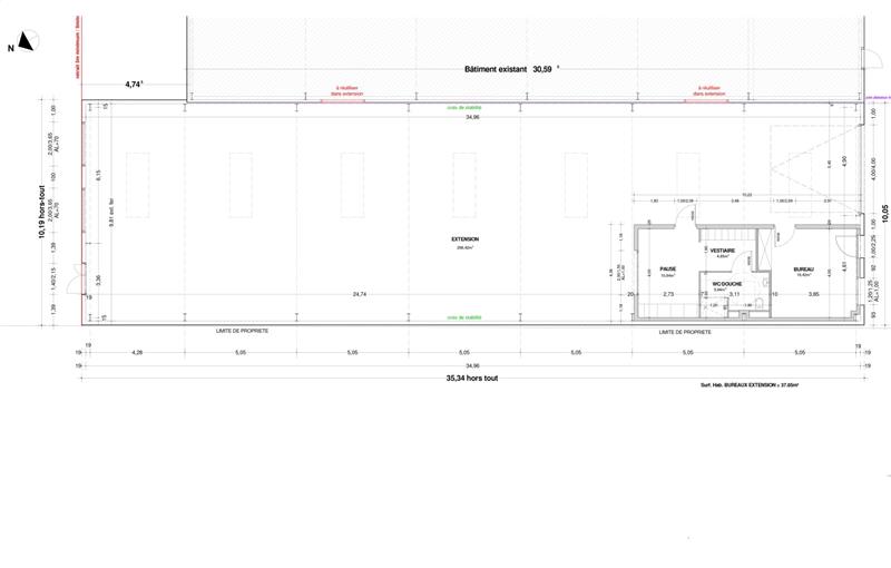 Location d'entrepôt de 343 m² à La Chevrolière - 44118 plan - 1