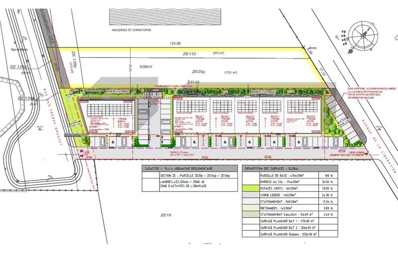 Location d'entrepôt de 864 m² à Lambres-lez-Douai - 59552 plan - 1