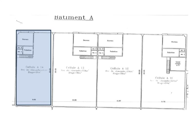 Location d'entrepôt de 300 m² à Le Bourget - 93350 plan - 1