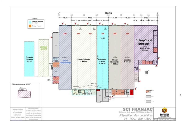 Location d'entrepôt de 2 581 m² à Le Grand-Quevilly - 76120 plan - 1