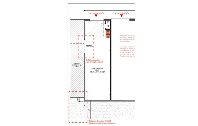 Location d'entrepôt de 96 m² à Le Haillan - 33185 plan - 1