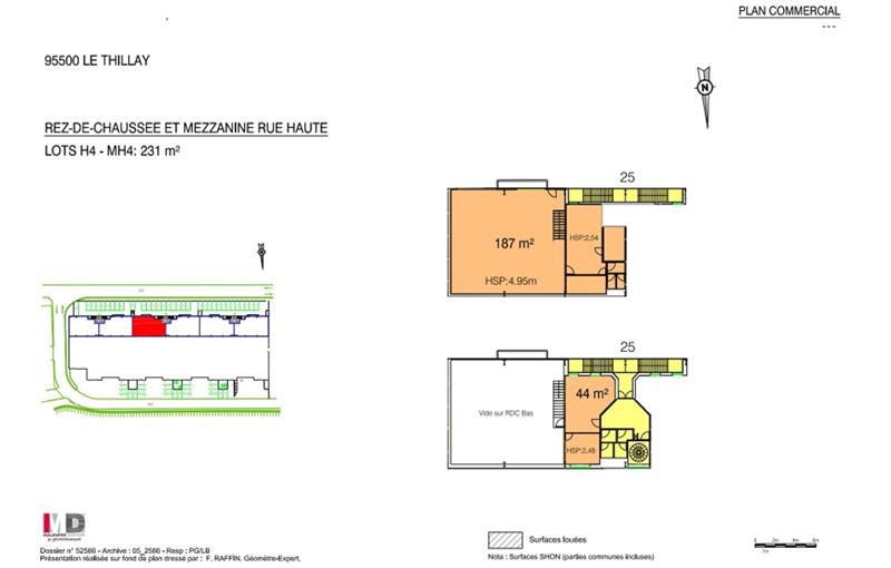 Location d'entrepôt de 1 157 m² à Le Thillay - 95500 plan - 1