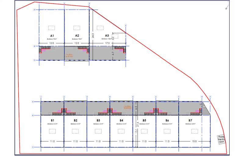 Location d'entrepôt de 3 266 m² à Les Mureaux - 78130 plan - 1