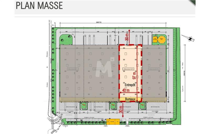 Location d'entrepôt de 4 305 m² à Les Ulis - 91940 plan - 1