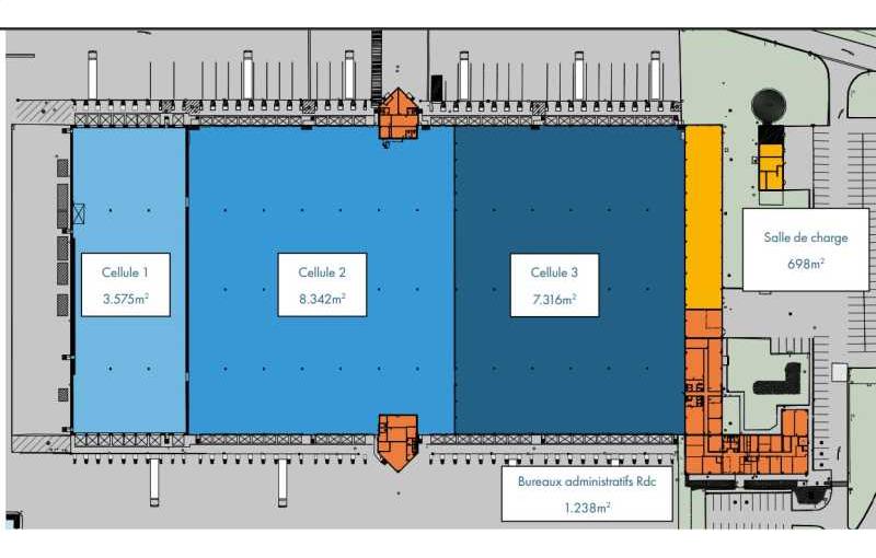 Location d'entrepôt de 22 280 m² à Lillers - 62190 plan - 1