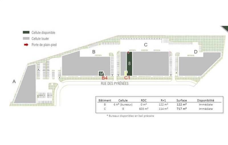 Location d'entrepôt de 839 m² à Lisses - 91090 plan - 1