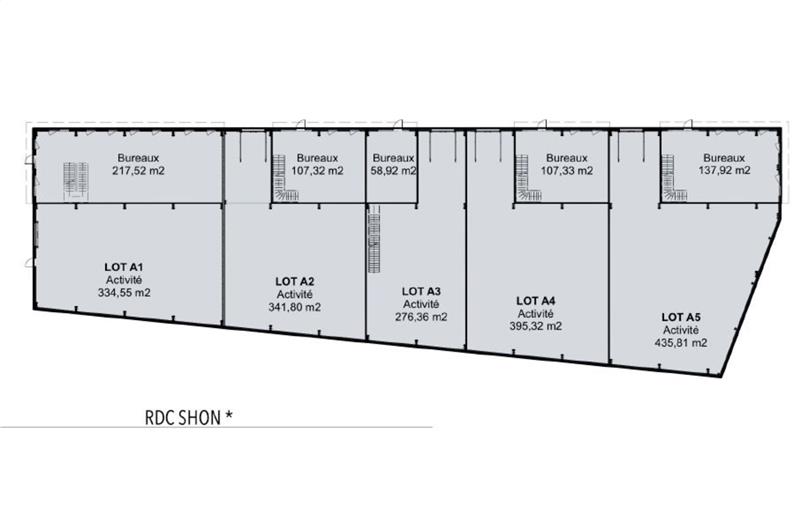 Location d'entrepôt de 2 089 m² à Loos - 59120 plan - 1